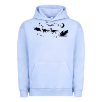 Pigment Grape Ice christmas santa dinosaur sleigh ride t rex funny gift t shirt Urban Hoodie - minhPixels