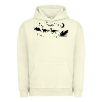 Pigment Pistachio christmas santa dinosaur sleigh ride t rex funny gift t shirt Urban Hoodie - minhPixels