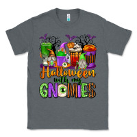 Charcoal Heather Halloween with My Gnomies Coffee Cups Classic Tee - texasbilliewilder