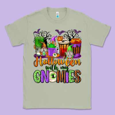 Halloween With My Gnomies Coffee Cups Classic Tee Designed By Texasbilliewilder