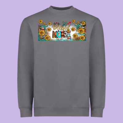 Blessed Nurse Libbey Glass Heavyweight Sweatshirt Designed By Bundleandbundleshop