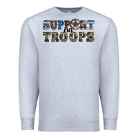 Heather Grey armed forces day support our troops Premium Sweatshirt - Artiststas