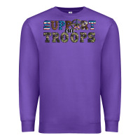 Purple armed forces day support our troops Premium Sweatshirt - Artiststas