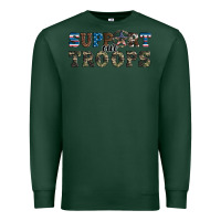 Sports Green armed forces day support our troops Premium Sweatshirt - Artiststas