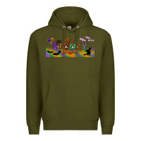 Army Green it's spooky season libbey glass Premium Hoodie - BundleAndBundleShop