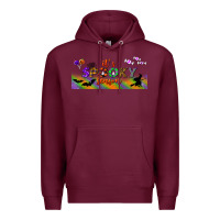 Burgundy it's spooky season libbey glass Premium Hoodie - BundleAndBundleShop