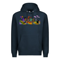 Navy it's spooky season libbey glass Premium Hoodie - BundleAndBundleShop