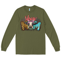 Army Green Show mom cow Long Sleeve Tee - CowGirlArtShop