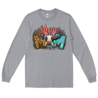 Heather Grey Show mom cow Long Sleeve Tee - CowGirlArtShop