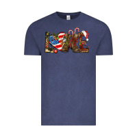 Vintage Denim Army christmas love 4th Of July Vintage Tee - HowdyJamesFarm