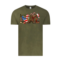 Vintage Olive Army christmas love 4th Of July Vintage Tee - HowdyJamesFarm