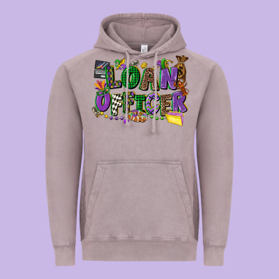Loan Officer Mardi Gras Cowgirl Vintage Hoodie Designed By Cowgirlartshop