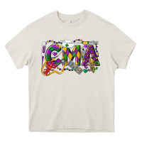 Cream CMA Certified Medical Assistant Mardi Gras Heavy Core Tee - LillyAllenDesigns