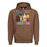 Chestnut Tequila Sunshine Zipper Hoodie - CowhideDigitalArt