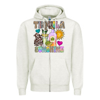 Oatmeal Heather Tequila Sunshine Zipper Hoodie - CowhideDigitalArt