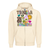 Sandshell Tequila Sunshine Zipper Hoodie - CowhideDigitalArt