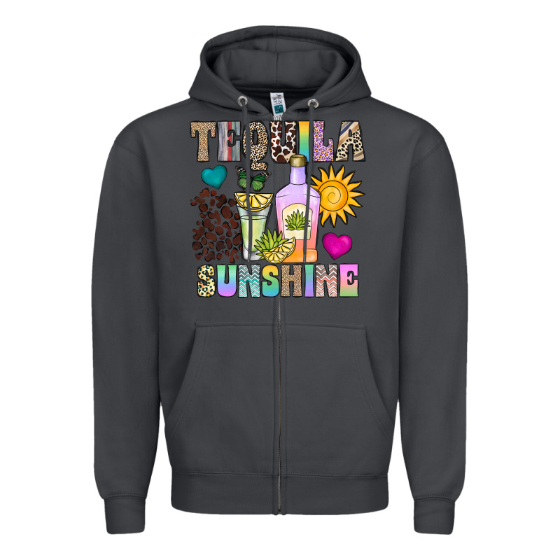 Tequila Sunshine Zipper Hoodie by CowhideDigitalArt | Teevron