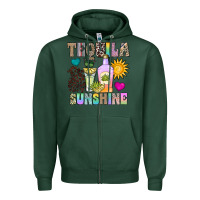 Sports Green Tequila Sunshine Zipper Hoodie - CowhideDigitalArt