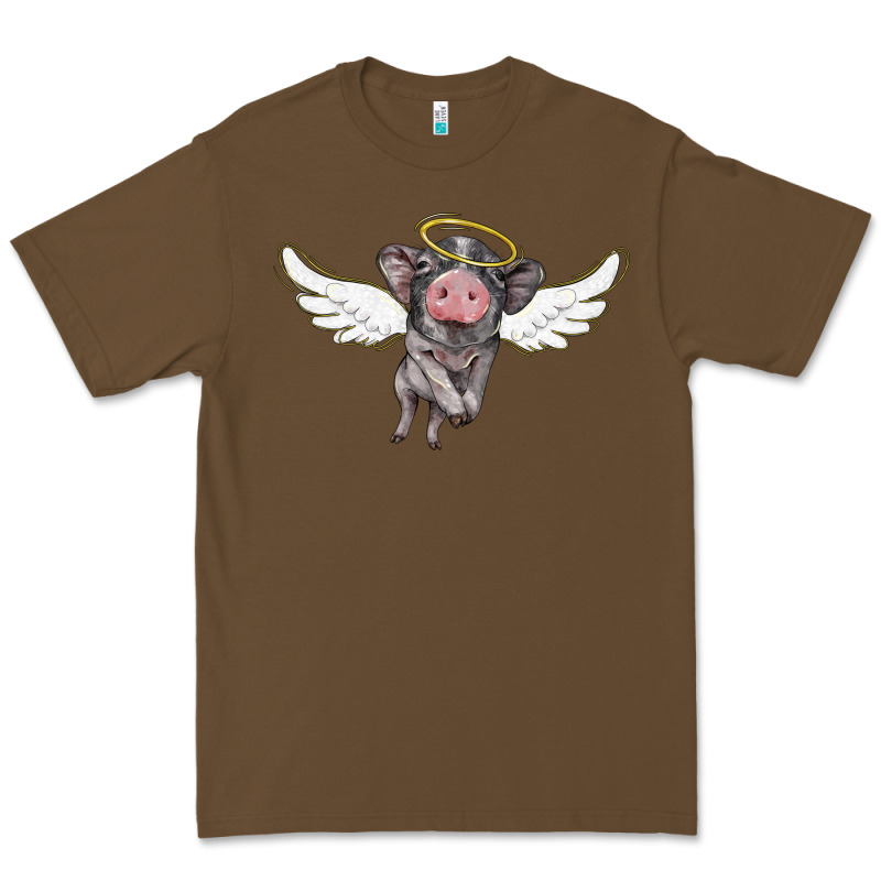 Angel Baby Pig Premium Tee by BarkalooDesign | Teevron