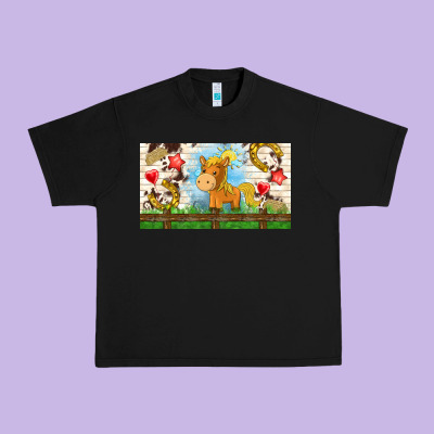 Cute Horse Urban Heavy Tee Designed By Tumblerdesignbyshophia