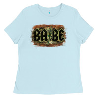Baby Blue Camouflage Patterned Babe Tried Ladies Tee - Bettercallsaul