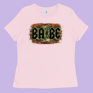 Camouflage Patterned Babe Tried Ladies Tee Designed By Bettercallsaul