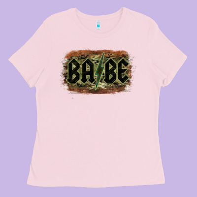 Camouflage Patterned Babe Tried Ladies Tee Designed By Bettercallsaul