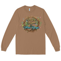 Toasted Coconut Crown of thorns Easter Day Long Sleeve Tee - HowdyJamesFarm