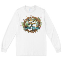 White Crown of thorns Easter Day Long Sleeve Tee - HowdyJamesFarm