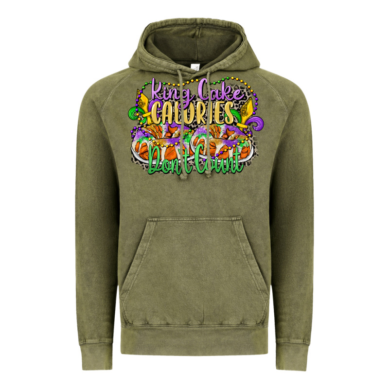King Cake Calories Dont Count Vintage Hoodie by CowGirlArtShop | Teevron