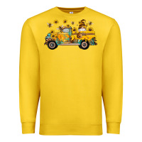 Lemon western bee gnomes truck sunflowers honeycomb beehive honey turquoise Premium Sweatshirt - Artiststas