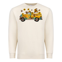Sandshell western bee gnomes truck sunflowers honeycomb beehive honey turquoise Premium Sweatshirt - Artiststas