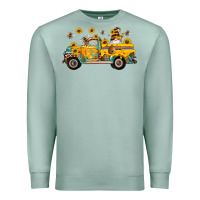 Seafoam western bee gnomes truck sunflowers honeycomb beehive honey turquoise Premium Sweatshirt - Artiststas