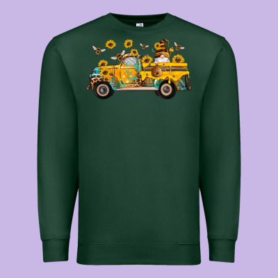 Western Bee Gnomes Truck Sunflowers Honeycomb Beehive Honey Turquoise Premium Sweatshirt Designed By Artiststas