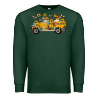 Sports Green western bee gnomes truck sunflowers honeycomb beehive honey turquoise Premium Sweatshirt - Artiststas