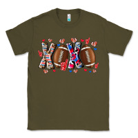 Army Green Xox Football Classic Tee - CowhideDigitalArt
