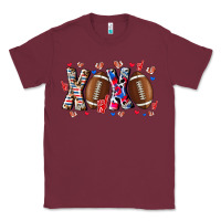Burgundy Xox Football Classic Tee - CowhideDigitalArt