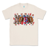 Natural Xox Football Classic Tee - CowhideDigitalArt