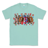 Seafoam Xox Football Classic Tee - CowhideDigitalArt