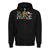Black nurse leopard and cowhide Zipper Hoodie - CowhideDigitalArt