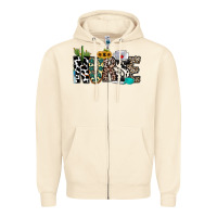 Sandshell nurse leopard and cowhide Zipper Hoodie - CowhideDigitalArt
