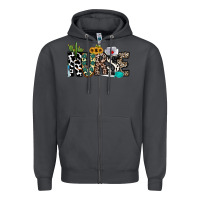 Smoke nurse leopard and cowhide Zipper Hoodie - CowhideDigitalArt