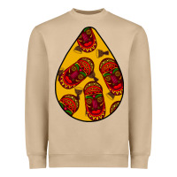 Mushroom african masks teardrop  5 Heavyweight Sweatshirt - BundleAndBundleShop