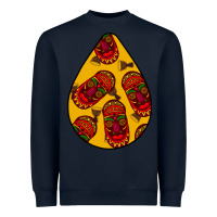 Navy african masks teardrop  5 Heavyweight Sweatshirt - BundleAndBundleShop