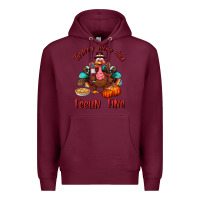 Burgundy turkey wine and feelin fine Premium Hoodie - BundleAndBundleShop