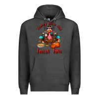 Charcoal Heather turkey wine and feelin fine Premium Hoodie - BundleAndBundleShop