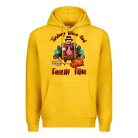 Lemon turkey wine and feelin fine Premium Hoodie - BundleAndBundleShop