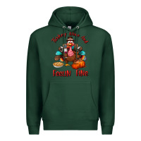 Sports Green turkey wine and feelin fine Premium Hoodie - BundleAndBundleShop