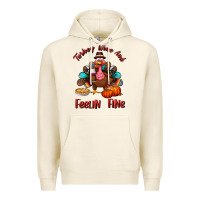 Tofu turkey wine and feelin fine Premium Hoodie - BundleAndBundleShop