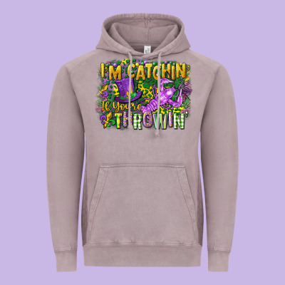 Im Catchin If Youre Throwin Vintage Hoodie Designed By Cowgirlartshop